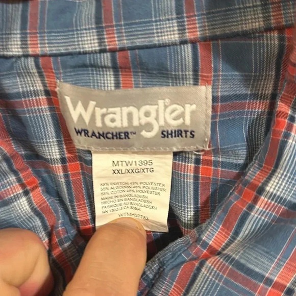 Wrangler Men’s XXL Pearl Snap Long Sleeve Button Down - Picture 2 of 6